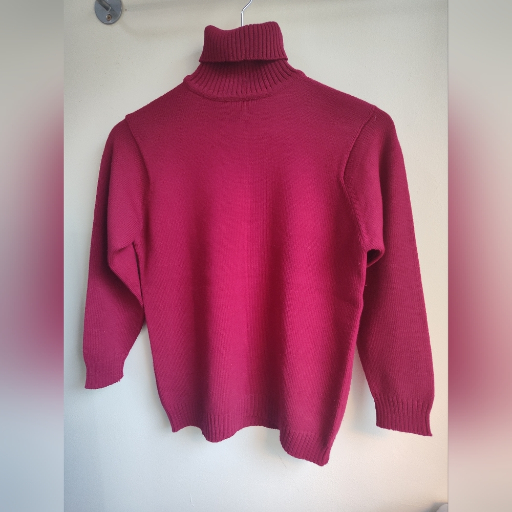 Red trurtleneck sweater. EUC. SzM fits like S
